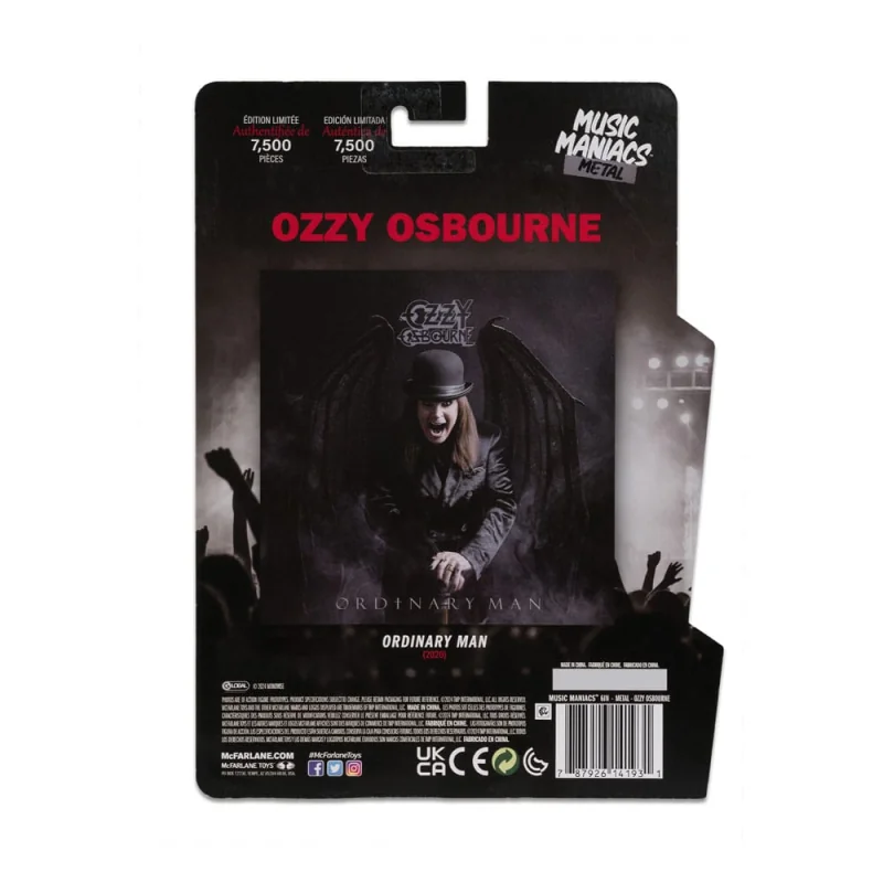 Ozzy Osbourne Metal Figure Music Maniacs Ozzy Osbourne 15 cm