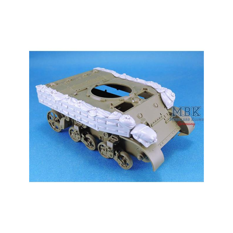 US Light Tank M5 / M8 Side Hull Sandbag Armor set 3D printed resin