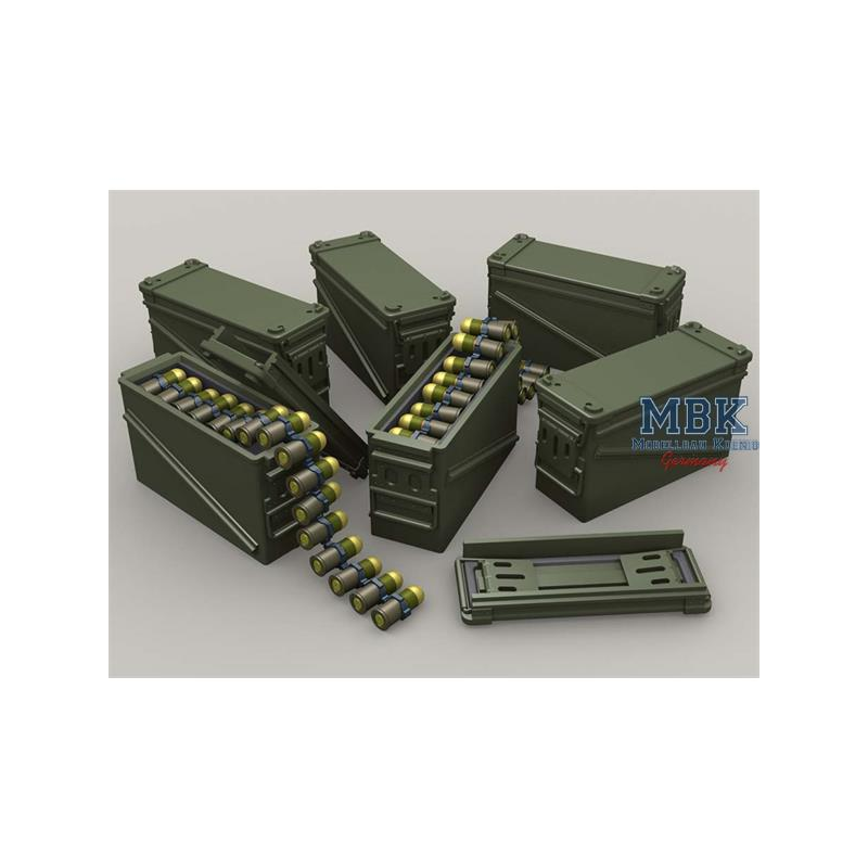 PA120 40mm Ammo 32 Cart Can Set 3D printed resin