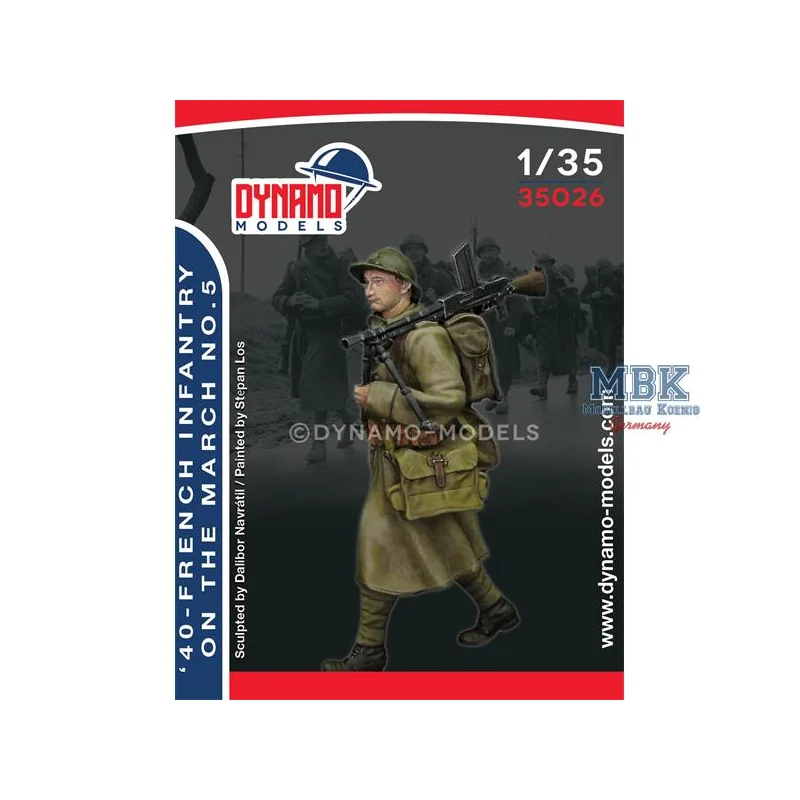 1940 - French infantry on the march 5 Figures 