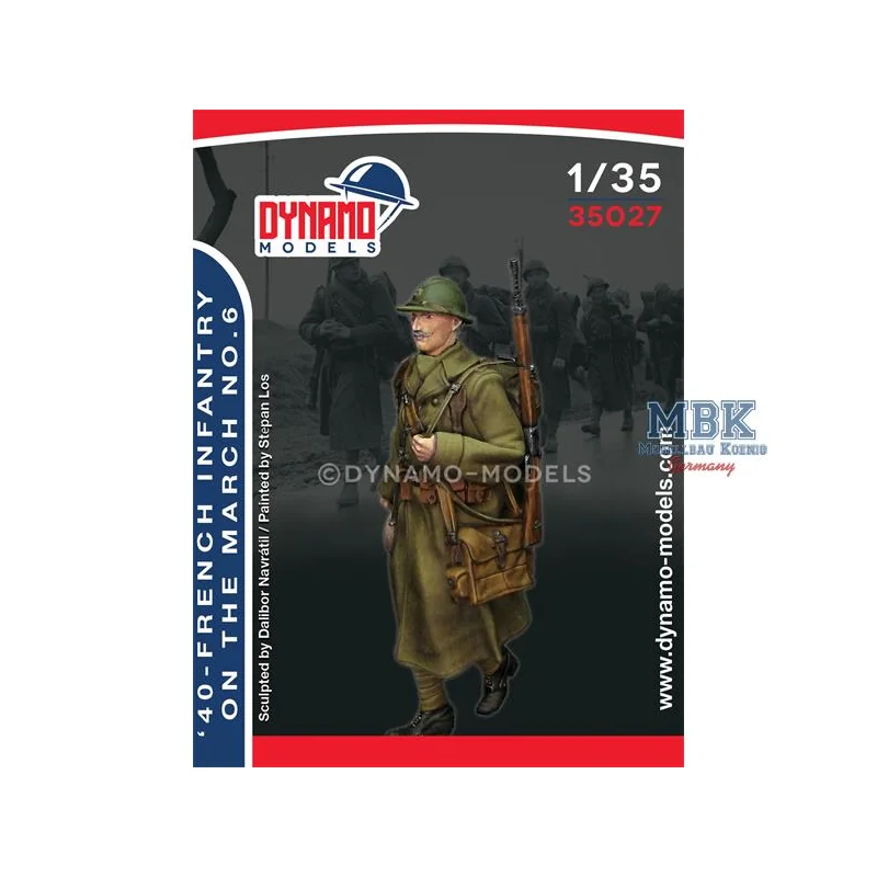 1940 - French infantry on the march 6 Figures 