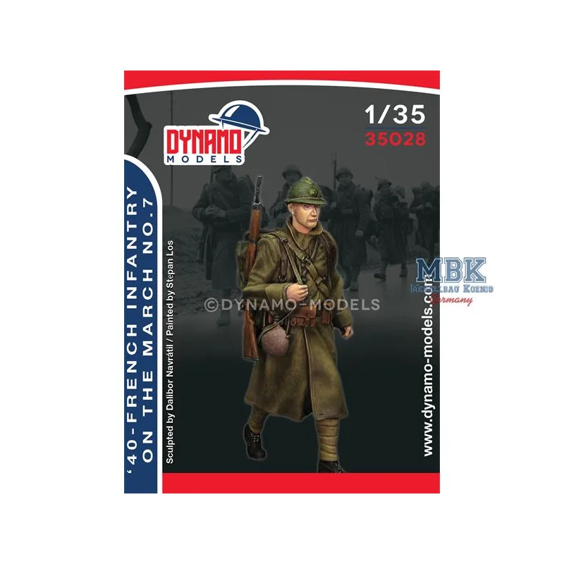 1940 - French infantry on the march 7 Figures 