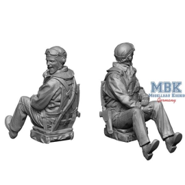 WW2 US Navy Pilot & Rear Gunner set 2 (Zeros) 1:72 Figures 