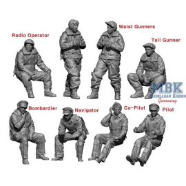 WW2 US B-17 Crew Set - 8 Figures 1:48 