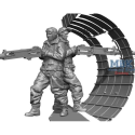 WW2 US Bomber Bomber waist Gunner 2 heads 1:72 Historical figures