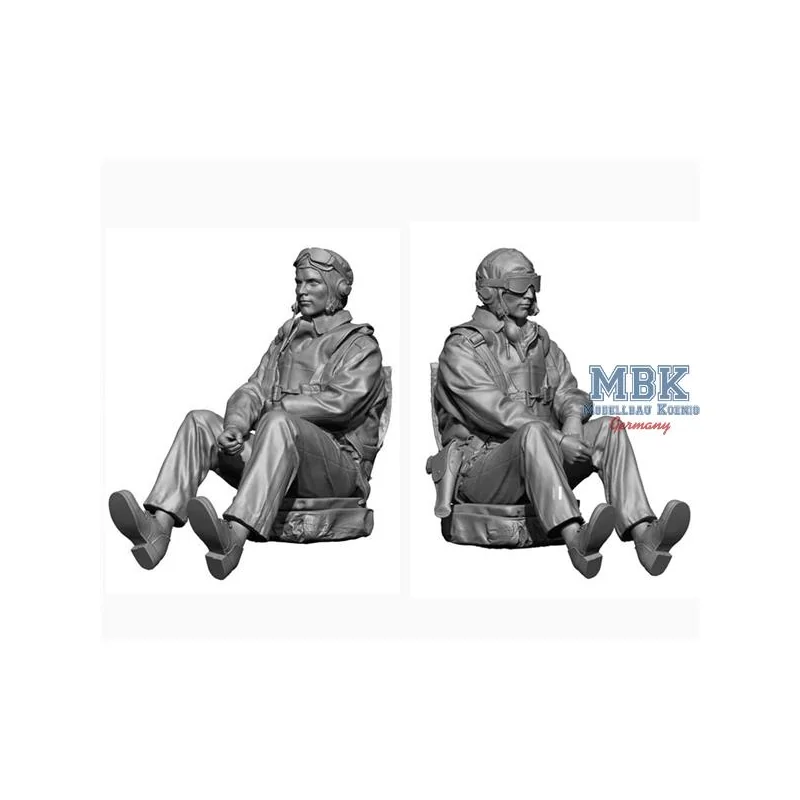 US Navy Pilot & Rear Gunner set I 1:48 Figures 