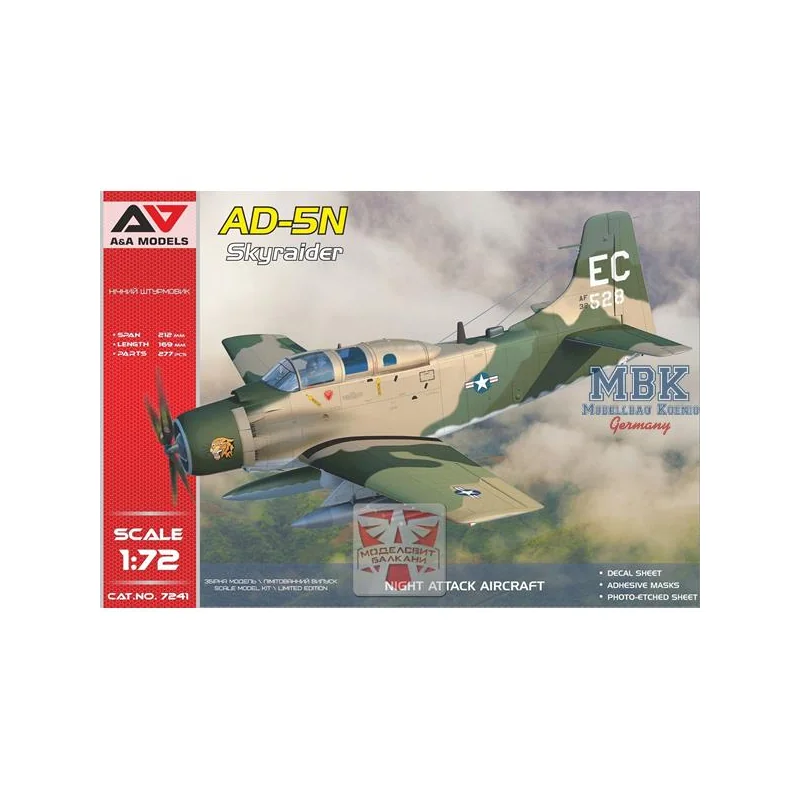 AD-5N (A-1G) "SkyRaider"( Night attack ver.) Model kit 