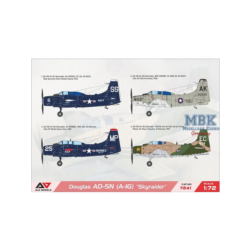 AD-5N (A-1G) "SkyRaider"( Night attack ver.) Airplane model kit