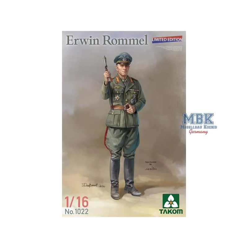 TAKOM MODEL: 1/16; Erwin Rommel (Limited edition) Historical figures