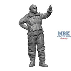 WW2 US Bomber Pilot + Crew on the ground 1:72 Figures 