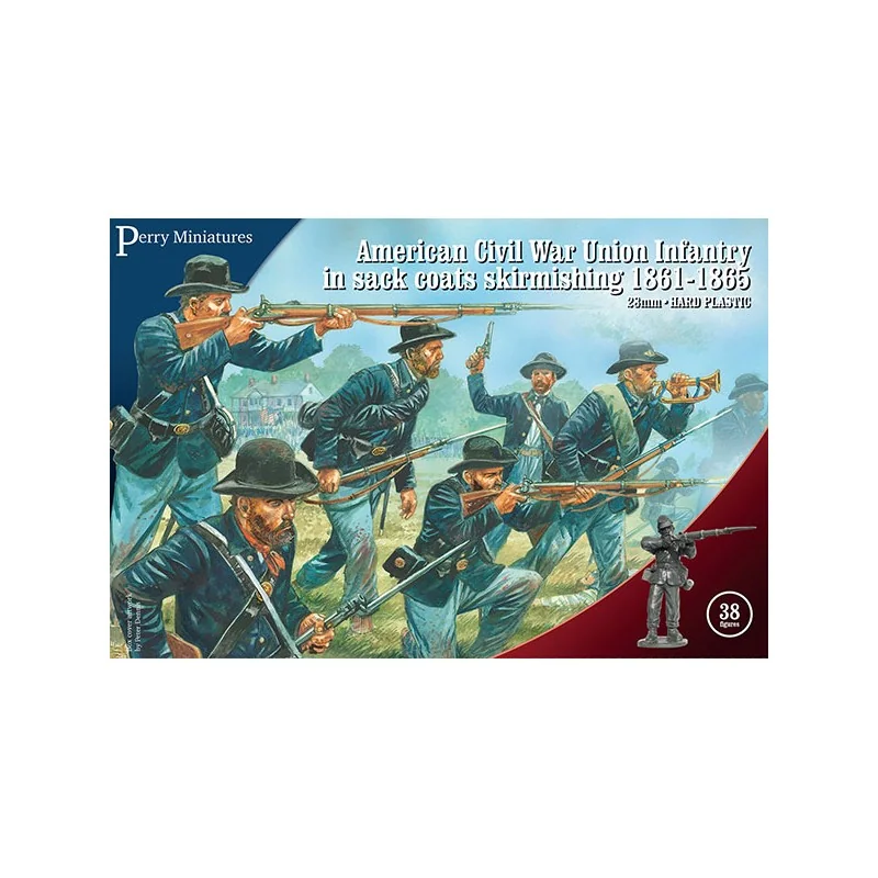 Perry Miniatures - American Civil War Union Infantry in sack coats Skirmishing 1861-65 Figures 