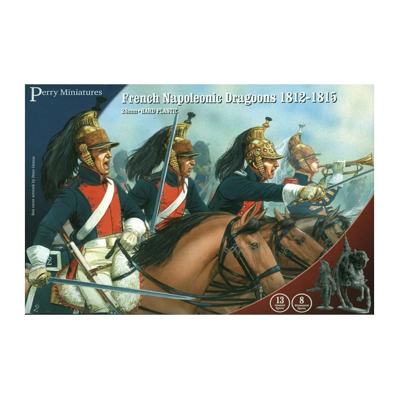 Perry Miniatures - Plastic French Napoleonic Line Dragoons (13 mounted, 8 dismounted) Figures 