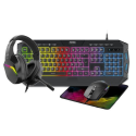 Pack 4in1 Polychroma QWERTZ Keyboard+Mouse+Mat+Headset - RGB 