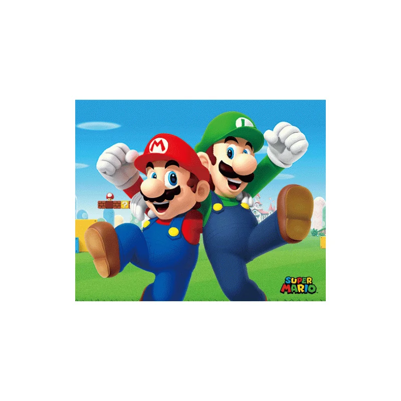 Super Mario - 3d lenticular poster - Mario & Luigi (23.5 x 28.5) 