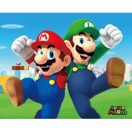 Super Mario - 3d lenticular poster - Mario & Luigi (23.5 x 28.5) 