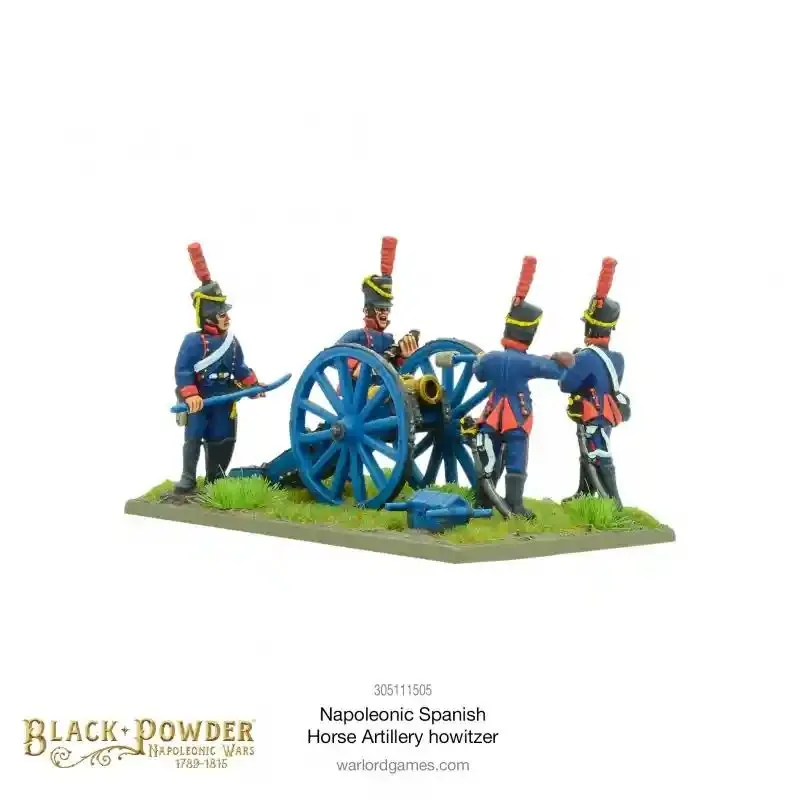 Napoleonic Spanish Horse Artillery with Howitzer Figurine games 