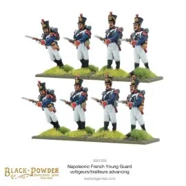 Napoleonic French Young Guard Voltigeurs/Tirailleurs Advancing Figurine games 