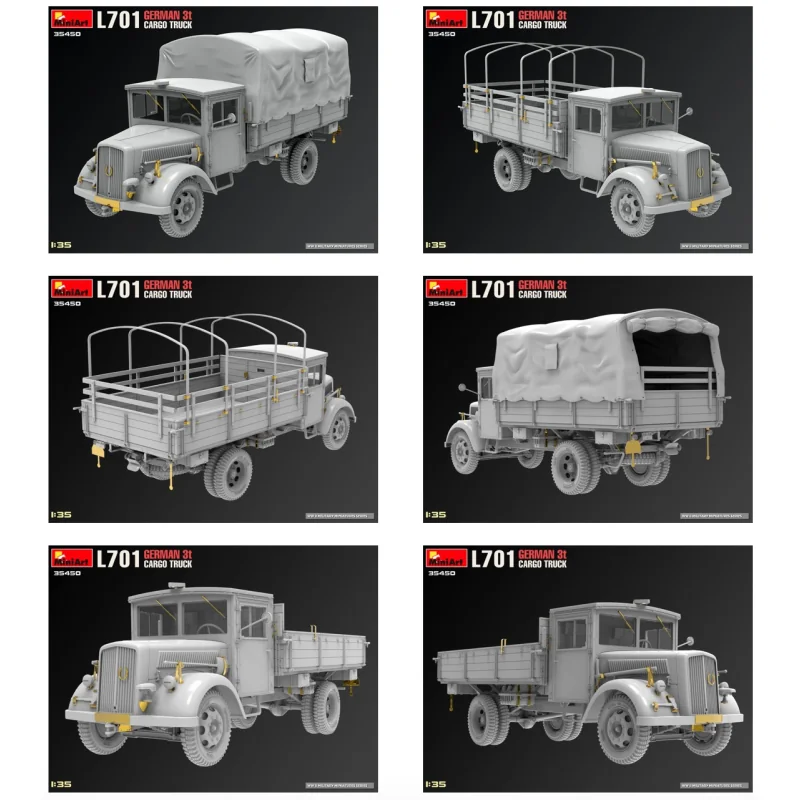 L701 GERMAN 3T CARGO TRUCKPlastic Model Kit 1:35 Scale Superdetail kits for military 