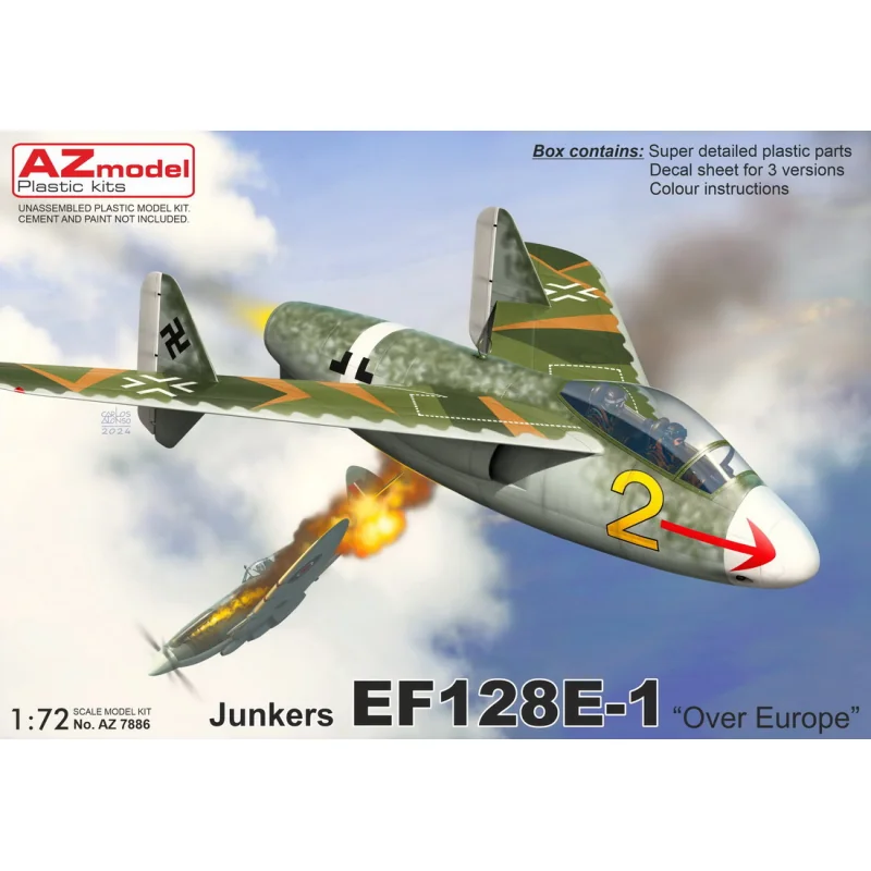 Junkers EF-128E-1 'Over Europe 1946' re-release, new decals Model kit 