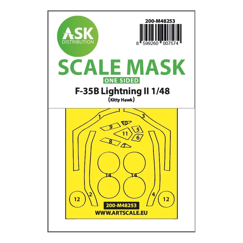 F-35B Lightning II one-sided express fit mask for Kitty Hawk 