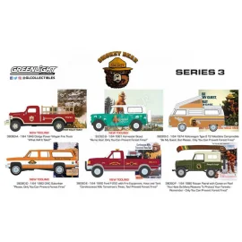 BOX OF 6 PIECES: SMOKEY BEAR - SERIES 3 Die cast 