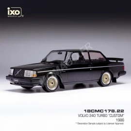 VOLVO 240 TURBO CUSTOM 1986 BLACK Die cast 