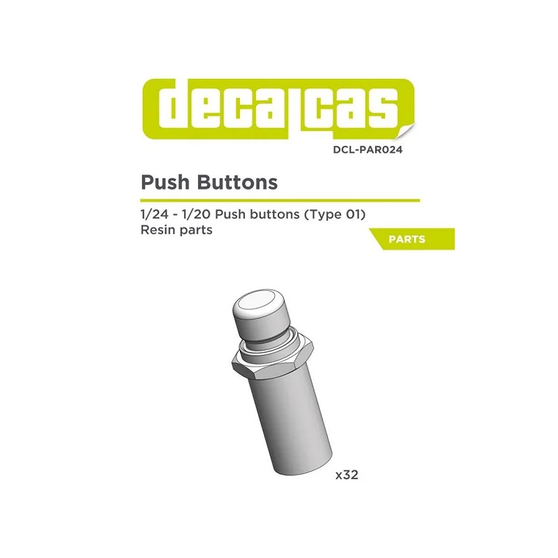 PUSH BUTTON RESIN PARTS 32UNITS 