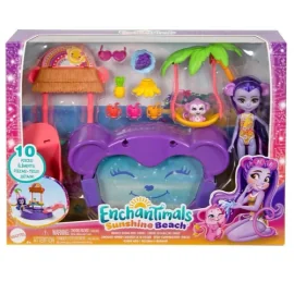 Mattel - Enchantimals Sunshine Beach Monkey Splash Pool Playset 