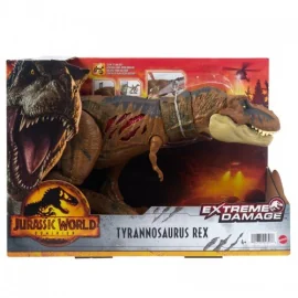 Mattel - Jurassic World Dominion Extreme Damage Tyrannosaurus Rex Figurine 