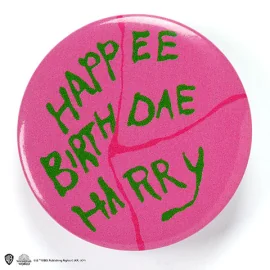 Happee Birthdae Cake Badge - Harry Potter 