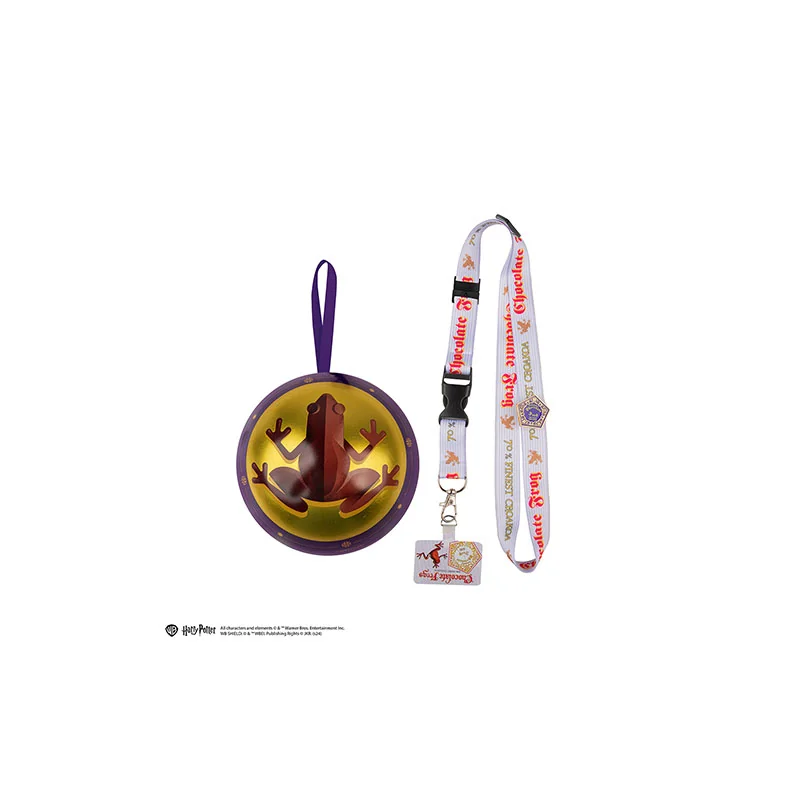 Holiday capsule lanyard and Chocolate Frog pins - Harry Potter 