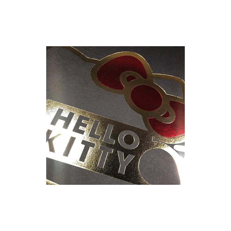 DI-AT0014 Rigid poster - Gold and red sign - Hello Kitty