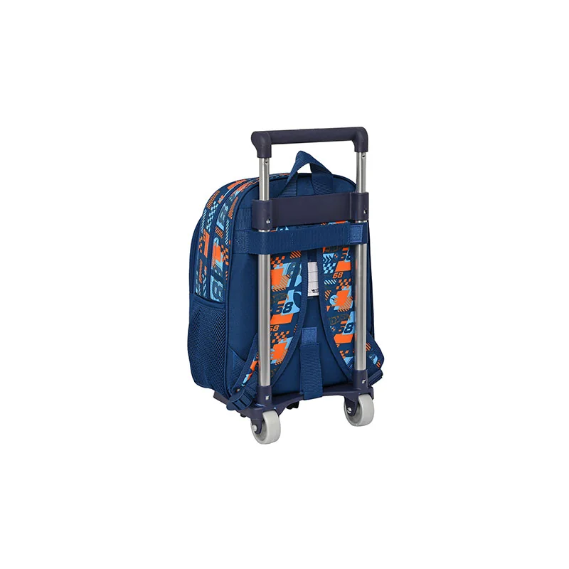 Blue wheeled schoolbag - Speed club - 27 x 33 x 10 cm - Hot Wheels Bag