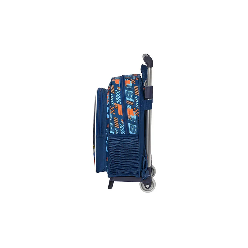 Blue wheeled schoolbag - Speed club - 27 x 33 x 10 cm - Hot Wheels MNS