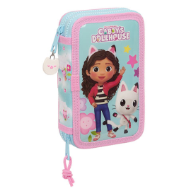 Double pencil case & stationery set (28 pieces) - Gabby and the Magic Dollhouse 