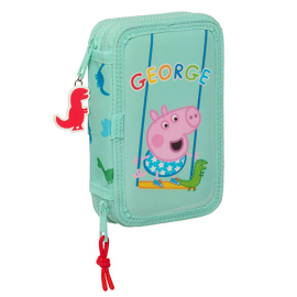 Double pencil case & stationery set (28 pieces) - George - Peppa Pig 