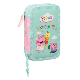 Double pencil case & stationery set (28 pieces) - IceCream - Peppa Pig ™ 