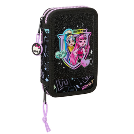 Double pencil case & stationery set (28 pieces) - Monster High 