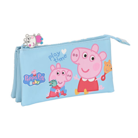 Triple flat pencil case - Play Time - Baby - Peppa Pig 