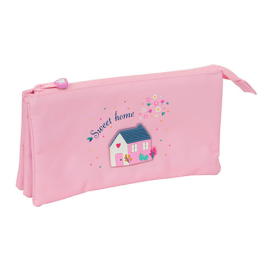 Triple flat pencil case - Sweet home - Glowlab 