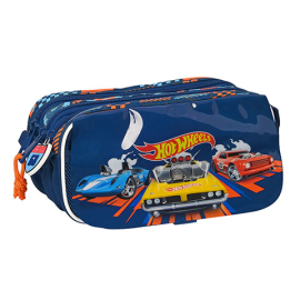 Rectangular triple pencil case - Speed club - Hot Wheels 