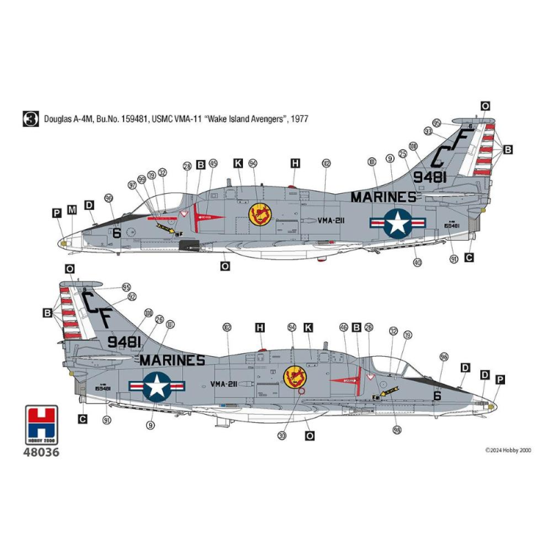 Hobby 2000: 1/48; Douglas A-4M Skyhawk (Hasegawa + Cartograf + Masks) Hobby 2000