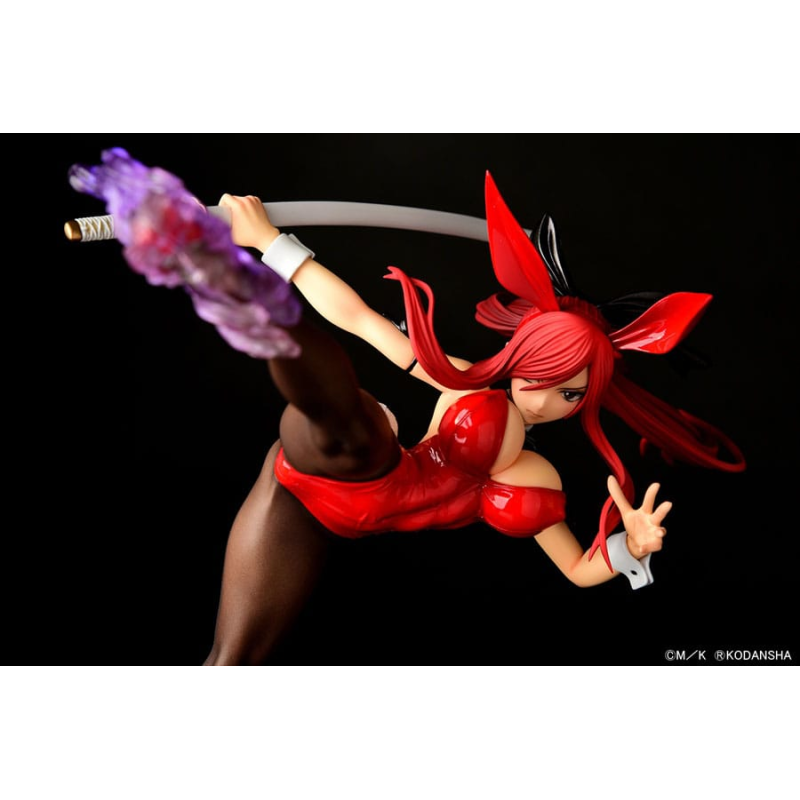 Fairy Tail statuette 1/6 Erza Scarlet High Kick Crimson Bunny Ver. 37cm Figurines