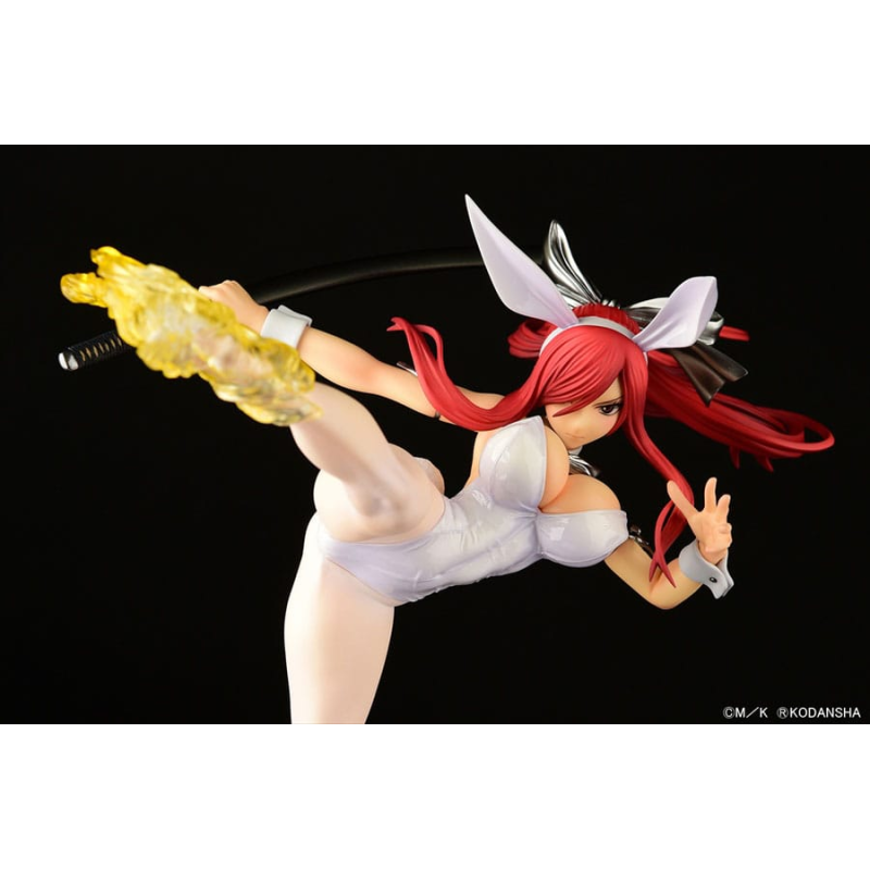 Fairy Tail statuette 1/6 Erza Scarlet High Kick White Bunny Ver. 37cm Figurines