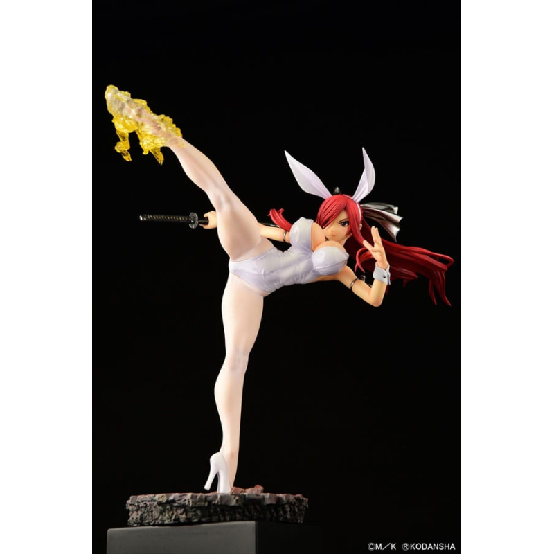 ORT85468 Fairy Tail statuette 1/6 Erza Scarlet High Kick White Bunny Ver. 37cm