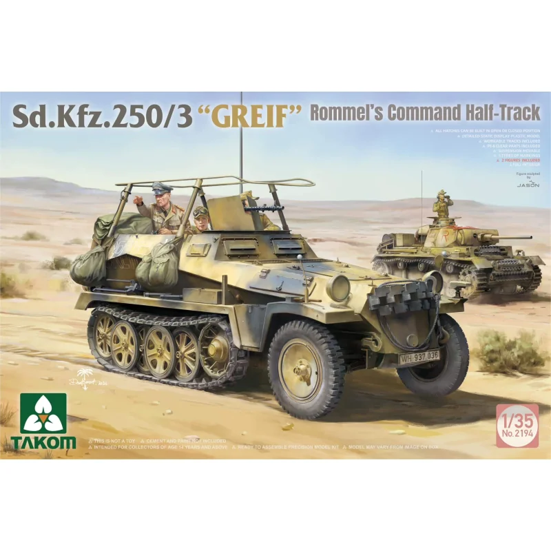 Sd.Kfz.250/3 "GREIF" Rommel's Command Half-Track Model kit 