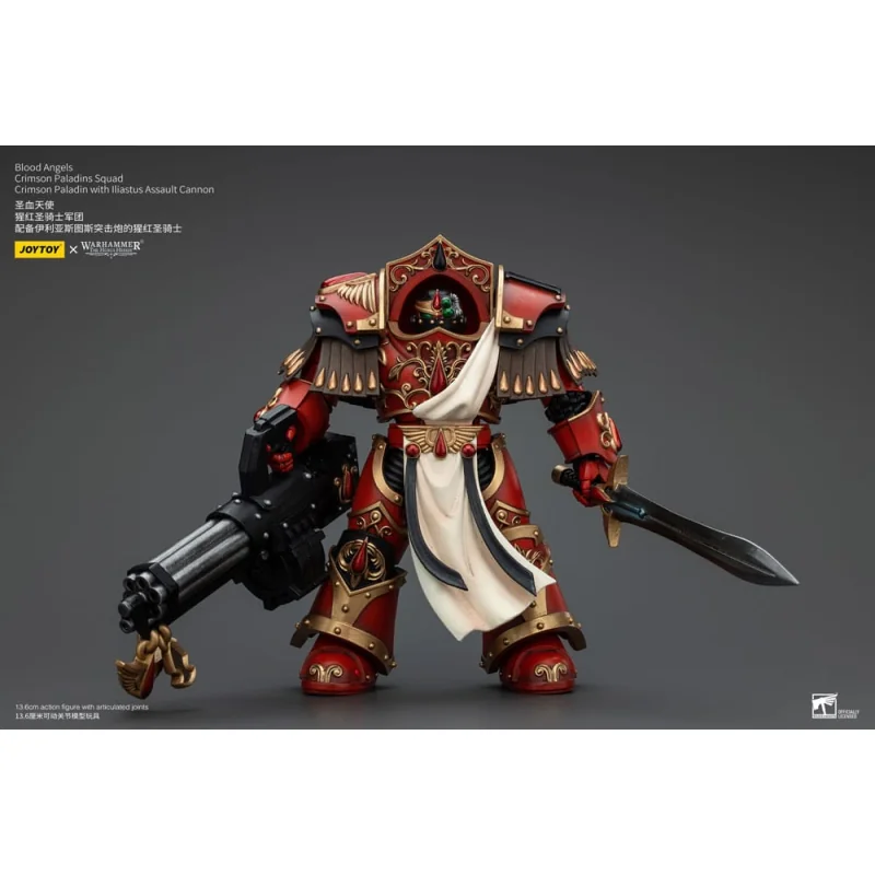 Warhammer The Horus Heresy figure 1/18 Blood Angels Crimson Paladins Squad Crimson Paladin with Iliastus Assault Cannon 14 cm Fi