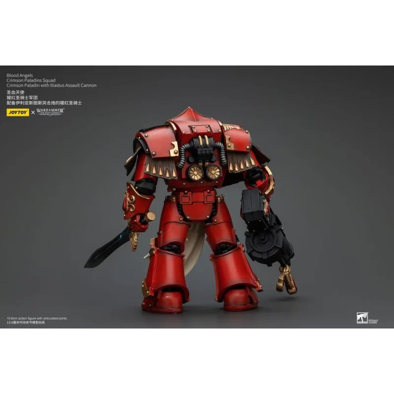 Warhammer The Horus Heresy figure 1/18 Blood Angels Crimson Paladins Squad Crimson Paladin with Iliastus Assault Cannon 14 cm Jo