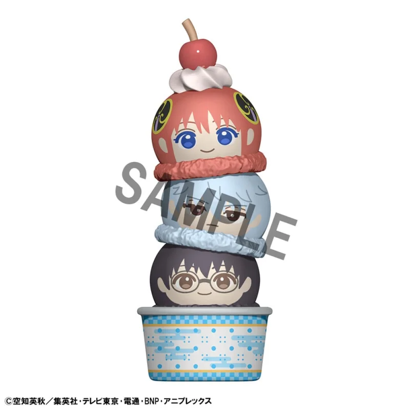 Gintama pack 6 trading figures Tsumichen Stack up & Change 8 cm (with gift)