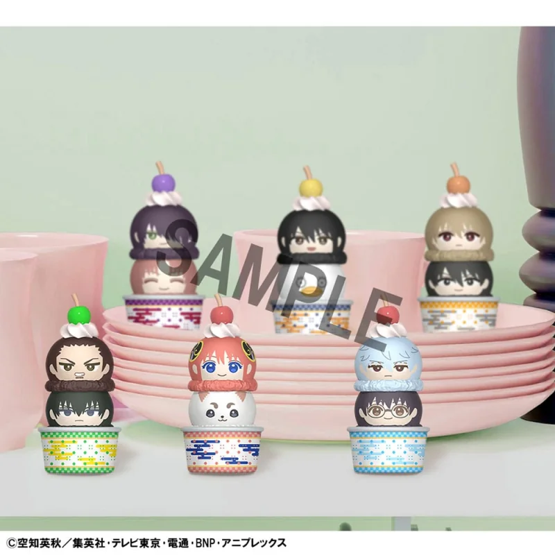 Gintama pack 6 trading figures Tsumichen Stack up & Change 8 cm (with gift)